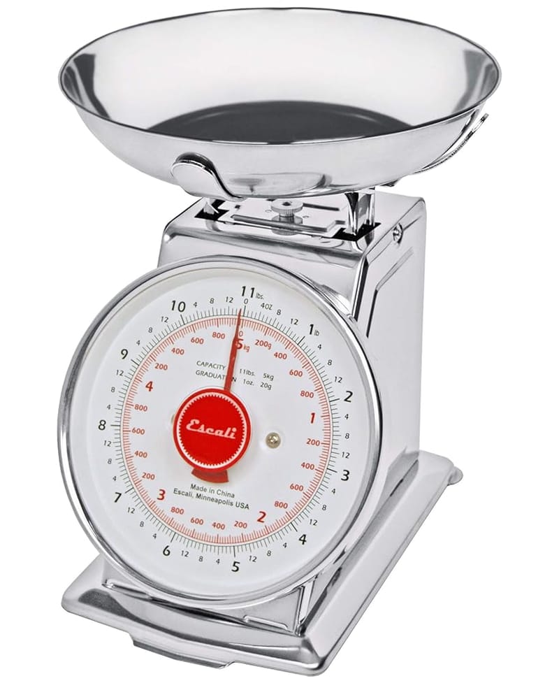 Escali DS115B Mechanical Scale, Removable Bowl