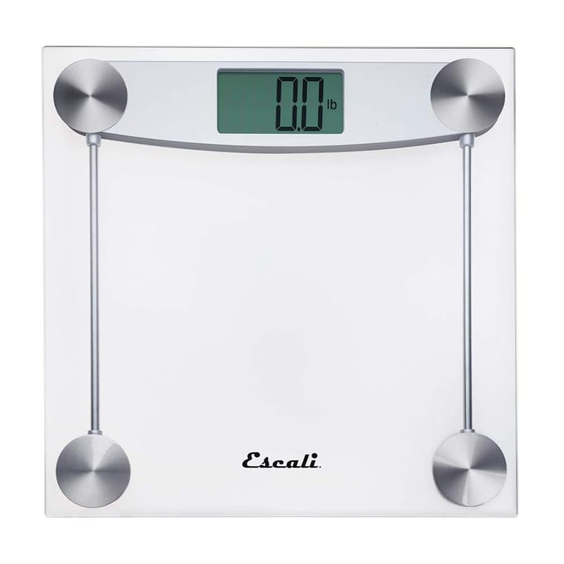 Escali Clear Glass Bathroom Scale, Chrome