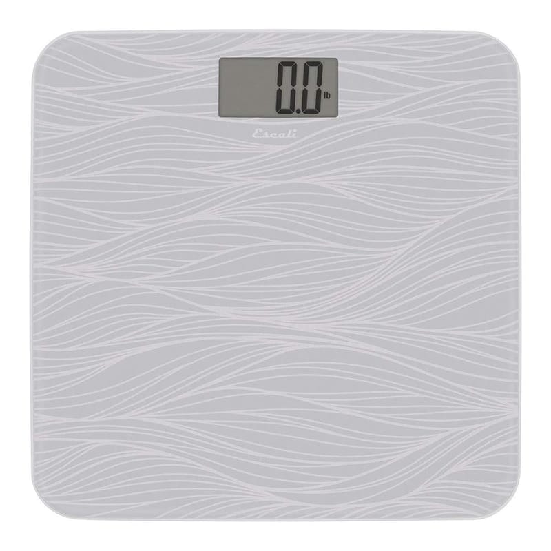 Escali Grey Pattern Square Bath Scale
